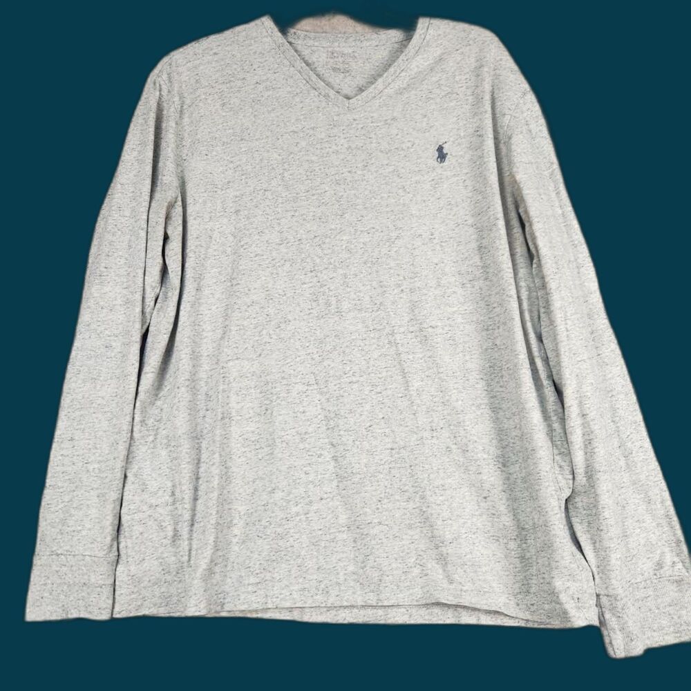 Polo Ralph Lauren Men's Gray Long Sleeve T-Shirt Preppy Skater Athleisure
